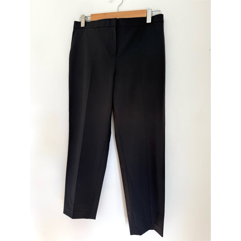 Theory Virgin Wool Item Cropped Trouser Pants in Black - Picture 5 of 8